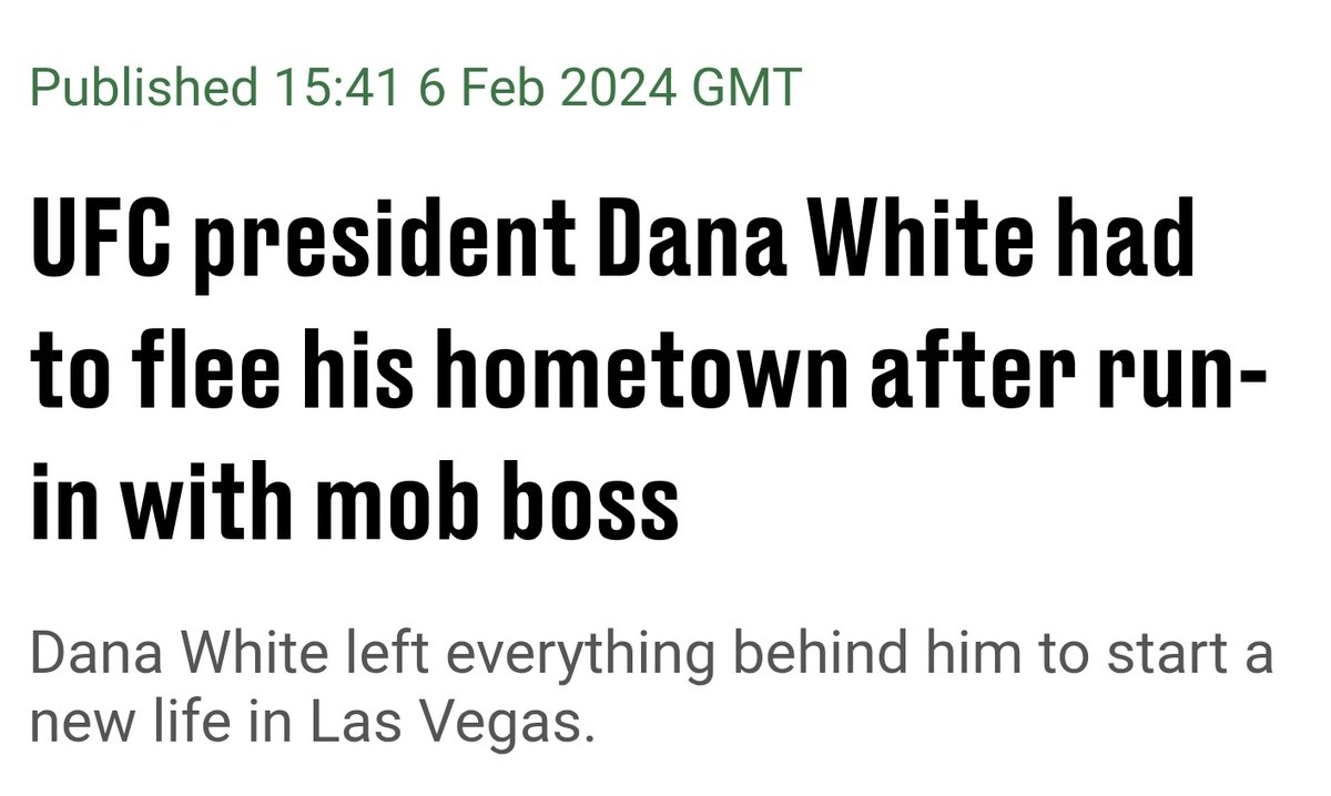 Dana White: Why wouldn't you go to law enforcement if someone asked you to fix a fight?

Also Dana White: