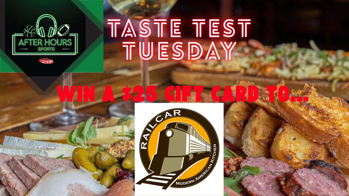 AfterHours1620's tweet photo. 🍴 Taste Test Tuesday is here!
Follow us and Share/Retweet this post for your chance to win a $25 Gift Card to Rail Car (144th &amp; Blondo)!
Winner announced tonight! 🙌 #TasteTestTuesday #Giveaway #OmahaEats https://t.co/dUwizWgpVO