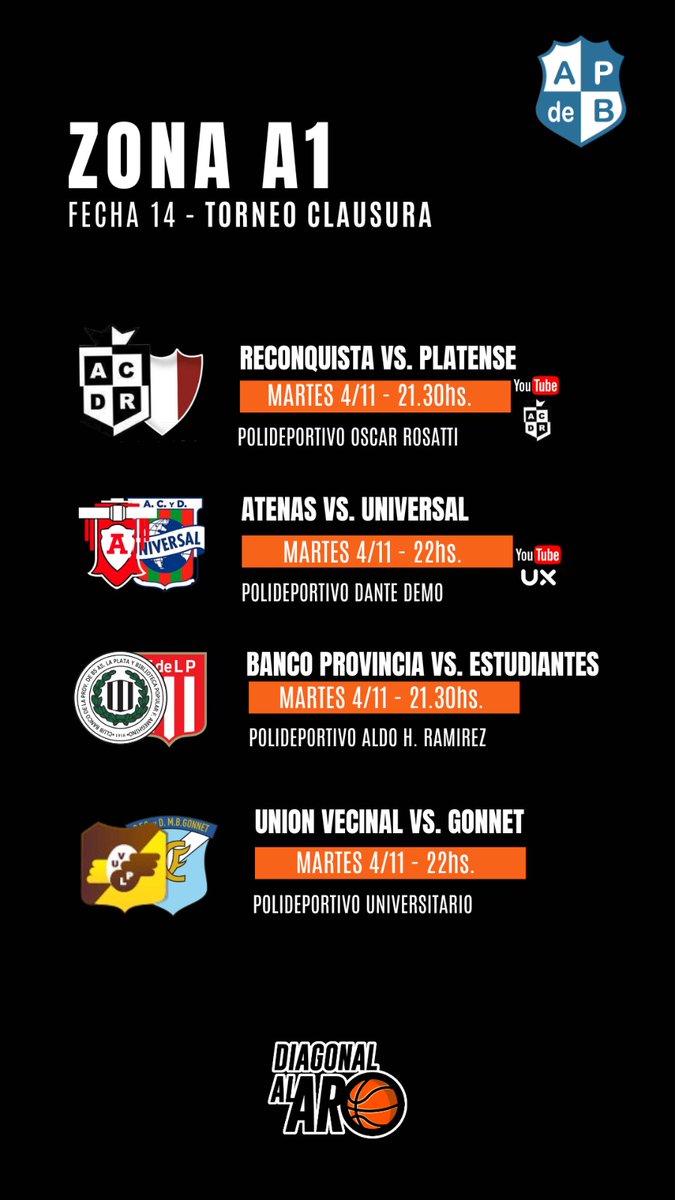 #ZonaA1 🏀 | ¡Ya se viene una nueva fecha de A1! 

#LaVozdelBásquetPlatense