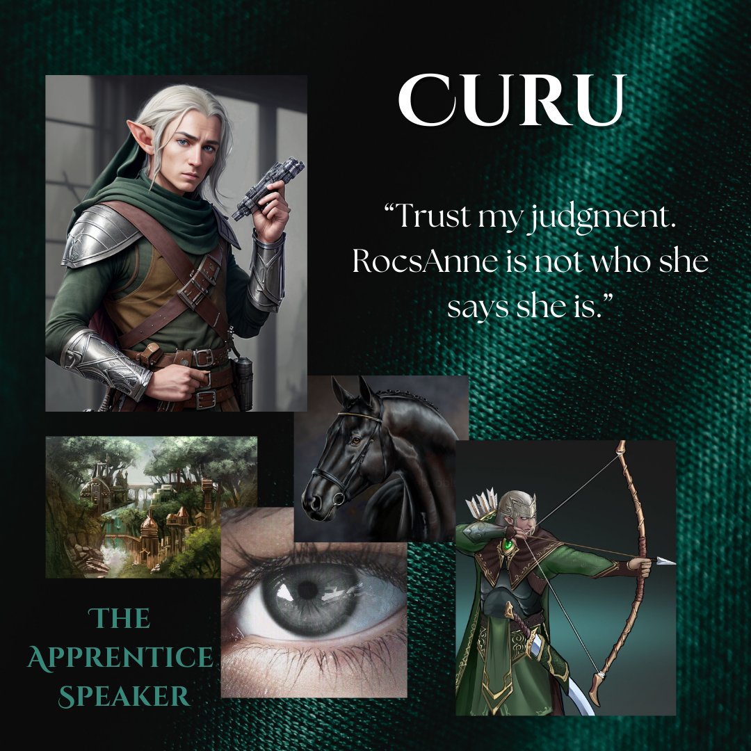 MCTaylor_author's tweet image. Meet The Apprentice Speaker&apos;s main cast: 
RocsAnne, the rider with feminine rage
Waylen, the flirty prince with a hero complex
Curu, the elf that trusts no one 
#questpit #f #litagents #ya