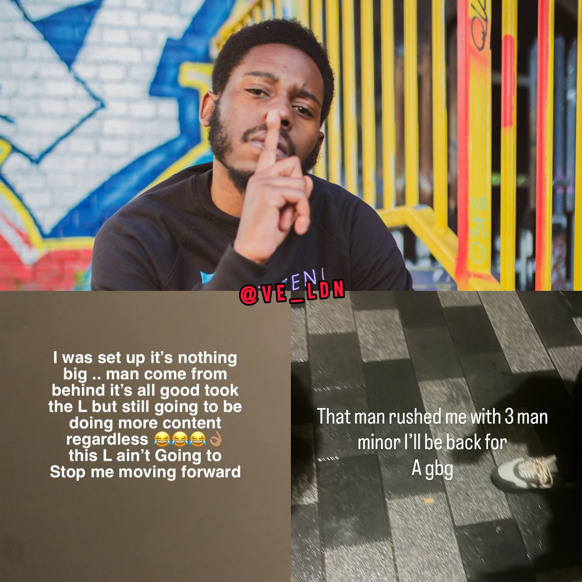 ve_ldn's tweet image. #kidavelly claims that #Camden rapper #Ambush was three man up and that he was set-up.