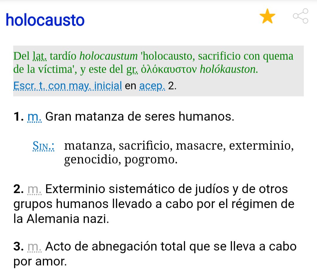 "acto de abnegación total que se lleva a cabo por amor"
