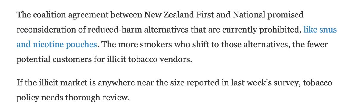 "If the illicit market is anywhere near the size reported in last week’s survey, tobacco policy needs thorough review."

H/T <a href="/EricCrampton/">Eric Crampton</a> 

pointofordernz.wordpress.com/2025/11/05/the…
