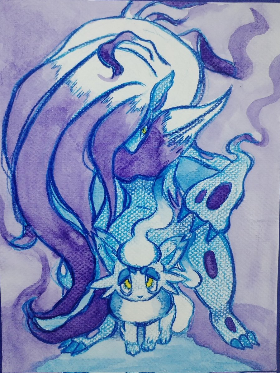 Alt_PugsCoffee's tweet photo. [ #Pokémon / #Zoroark / #Zorua ]
Watercolors and colors were used for the work. https://t.co/pEu5K0FArw