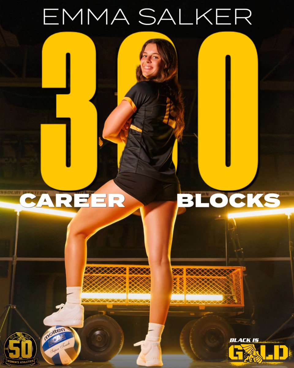 🚨MILESTONE ALERT 🚨

Congrats to senior Emma Salker for surpassing 300 career blocks! 🏐

#BlackisGold🔔| #FightOn50