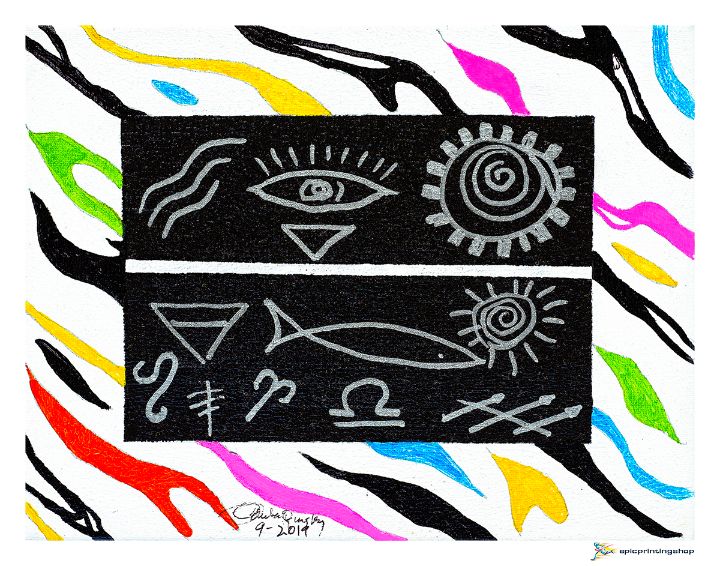 Bonbini55's tweet photo. Art of the Day! "Primitive Evolution l". Buy at: https://t.co/M5ZRUpebzo https://t.co/9qHIb3Pzwj