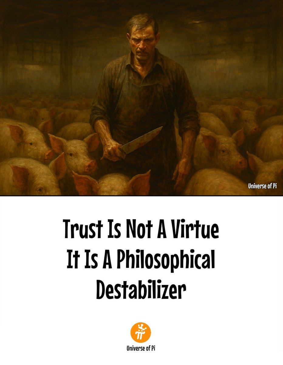 A slaughterhouse worker named Massimo kills 80 pigs a day. One evening, his daughter asks him to pet their dog. Earlier that day, a pig, exhausted, silent, licked his hand moments before death. Not in fear. Not in desperation. But in trust.

Read More:
cognisigned.blogspot.com/2025/11/the-et…