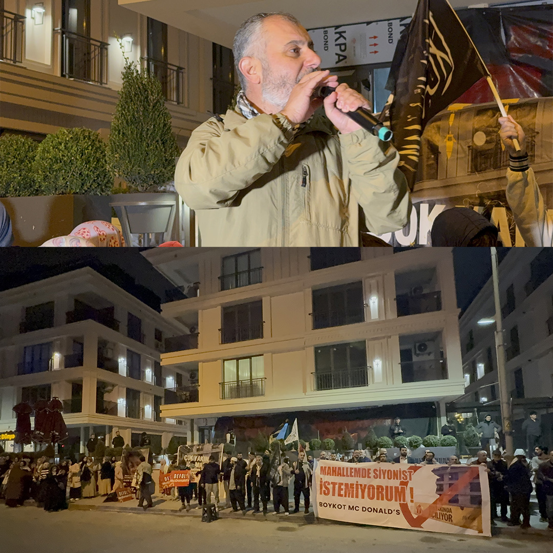 mynet's tweet photo. Üsküdar’da mahalle sakinlerinin, açılması planlanan McDonald’s şubesine yönelik protestoları 30. gününde de devam etti.

Eylem sırasında vatandaşlar çeşitli sloganlar atarken, işletmenin açılmaması yönündeki taleplerini yineledi. https://t.co/Kq78tcLuLl