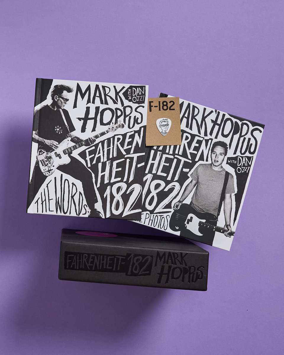 deystreet's tweet photo. @markhoppus's FAHRENHEIT-182 just got a glow up 🎸✨

This Deluxe Limited Edition includes exclusive photos, a signed print, and a guitar pick, all wrapped in a custom slipcase.

A must-have for every blink-182 fan! Preorder yours before they sell out:

https://t.co/5AM0ysSwZe https://t.co/MZz3Xm1x3R