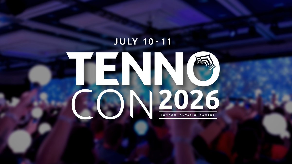 PlayWarframe's tweet photo. It’s official: #TennoCon will return to London, Ontario on July 10-11, 2026 for two unfathomably exciting days of spectacular reveals, developer panels, community events and so much more! https://t.co/jkGqrImFh3 https://t.co/asJ4dARRQ7