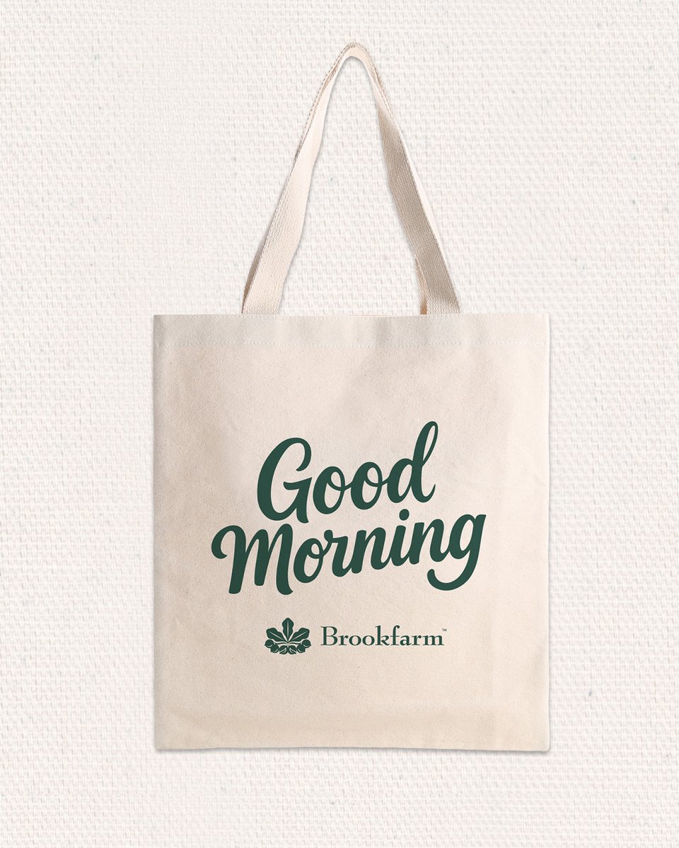 _Brookfarm_'s tweet photo. NEW Good Morning canvas tote - super handy &amp; super polite as you head out for the day greeting all those you pass by!
Stylish, durable &amp; sustainable made from certified organic cotton.
Available online via the link in our bio.

#GoodMorning https://t.co/8wVM7Dvleg