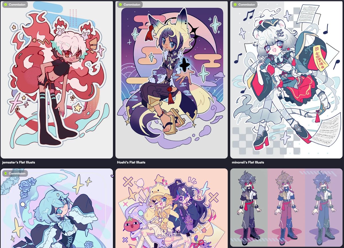 acidicchocoo's tweet image. I have flat illusts open on my Vgen if anyone is interested