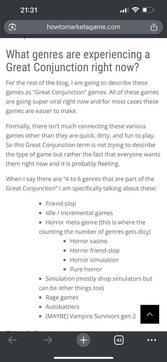 i agree with Chris’s analysis, though i find the “everyone should be making a game like this now” sentiment to be reductive.

THAT SAID

at Oro we love those types of games, we know how to work with them, and we’re dying to throw some money at you.

please pitch them to me!!