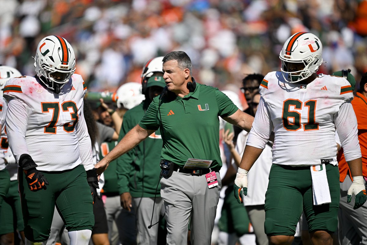 CamMellor's tweet photo. Lowest allowed pressure rate on true dropbacks, FBS offensive lines:
Miami (FL): 19.4%
Notre Dame: 21.9%
ECU: 22.9%
Iowa State: 24.2%
Western Kentucky: 25.3%
Texas Tech: 25.4%
North Texas: 25.8%
Ohio State: 26.1%
JMU: 26.1%
Northwestern: 26.2%
Utah: 26.3%
Hawaii: 26.4%
Rice: 26.4%
*pressure data via TruMedia/PFF