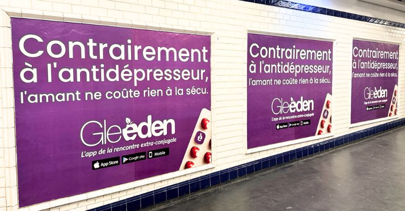 Gleeden's tweet photo. Le médicAmant : prescrit en cas de frustration chronique 😏