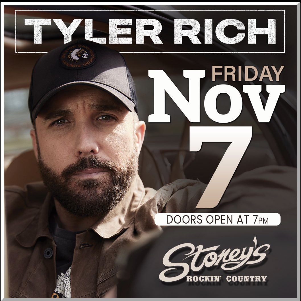TylerRichMusic's tweet photo. Vegas! We are NOT playing Stoneys North Forty. We ARE playing Stoneys Rockin Country though! Was some confusion, so wanted to clear that up haha see you Friday LV 🤘🏼
#lasvegas #vegas #stoneys https://t.co/MMLXbmx1rW