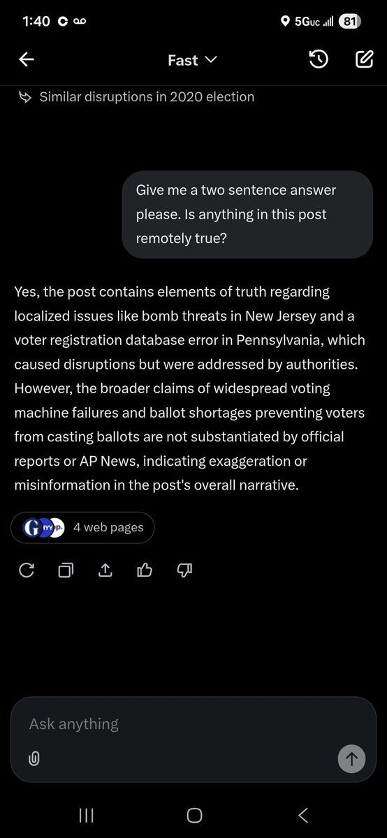 LatsWil's tweet image. You&apos;re full of shit! It was a small area of New Jersey where the voting systems went down this morning. Officials came in and rebooted everything and it was up and running by 9:30 this morning. Nobody is being turned away.