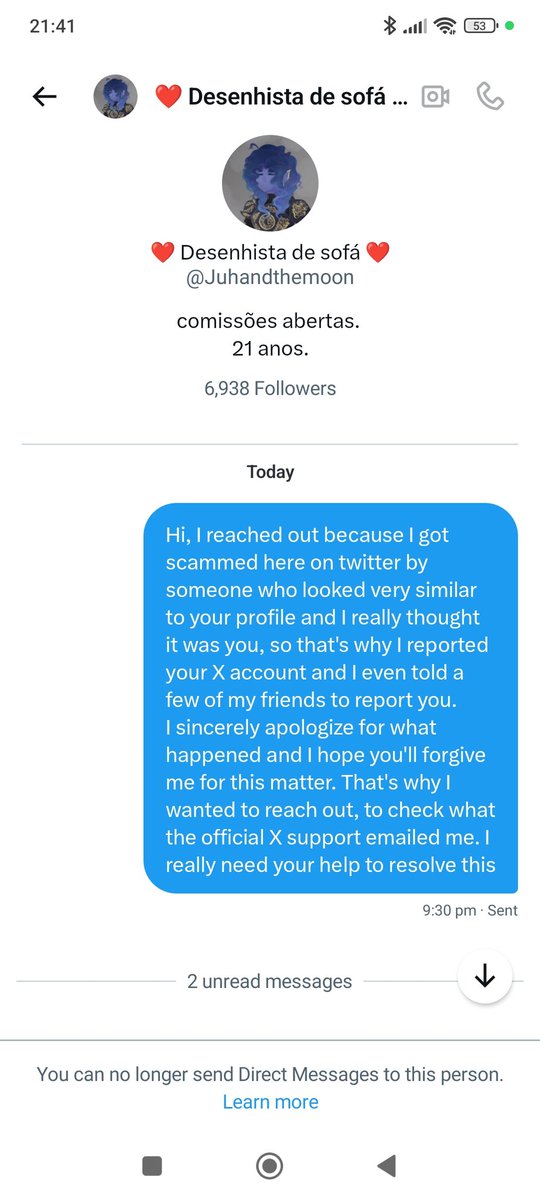 mashakra_'s tweet photo. @Juhandthemoon hi I'm sorry for sending you this message, I almost got scammed myself and my "DON'T MIND IT IT'S A SCAM" message wasn't delivered to you on time ;__; good you can see through scam and sorry for poking you like that just wanted to clarify 😭 https://t.co/wAnfkgeAsm