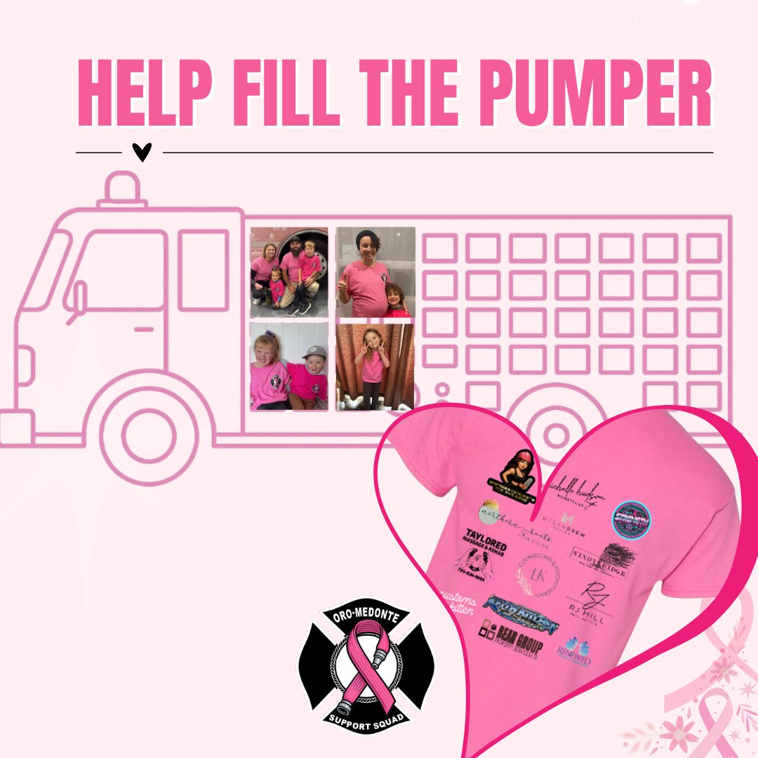OroMedonteFire's tweet photo. To wrap up our PINK Pumper t-shirt campaign, send a photo in your Support Squad tee to bcroisier@oro-medonte.ca by Nov 6 at noon to win cupcakes by Cupcakes by keltie. Winner announced Nov 7 at noon. https://t.co/280mDlHUMk