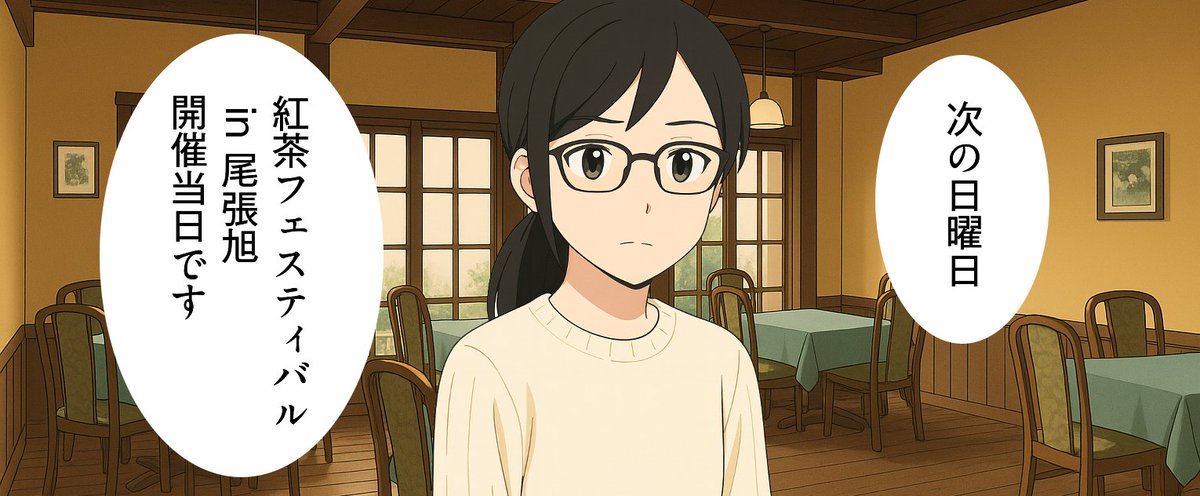 最新ページ更新しました！
漫画の世界でも現実世界でも、次の日曜日11月9日は #紅茶フェスティバルin尾張旭 です！
皆様ぜひ #尾張旭市 にお越しください
※円空仏は現在スカイワードあさひにはありません。ご注意ください
#紅茶
#漫画が読めるハッシュタグ
#紅茶戦士アッサミーナ