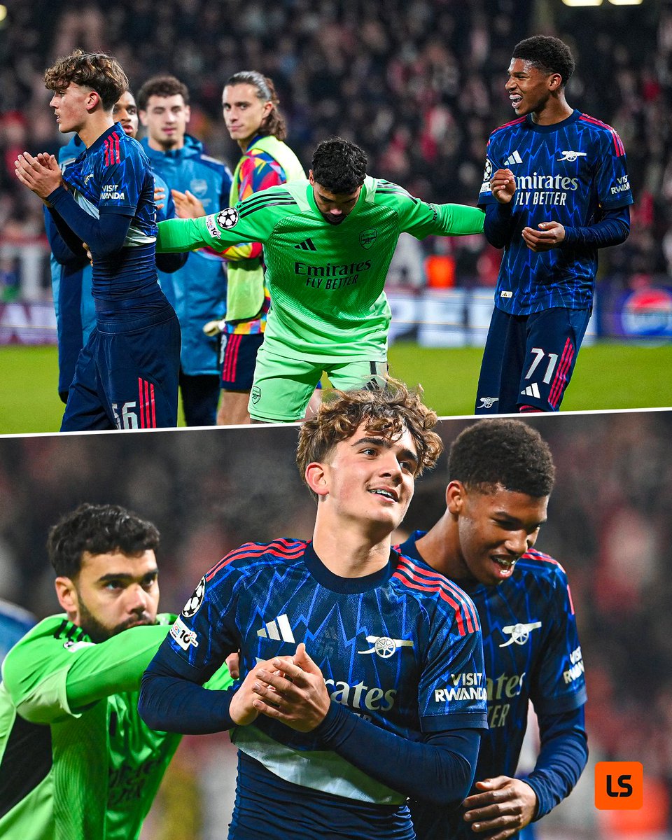 David Raya making sure 15-year-old Dowman and 17-year-old Harriman-Annous got their moment 🥹 👏