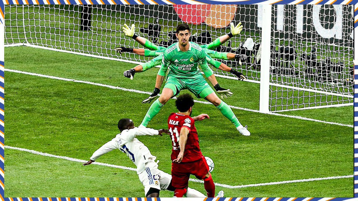 Thibaut Courtois whenever Real Madrid faces Liverpool