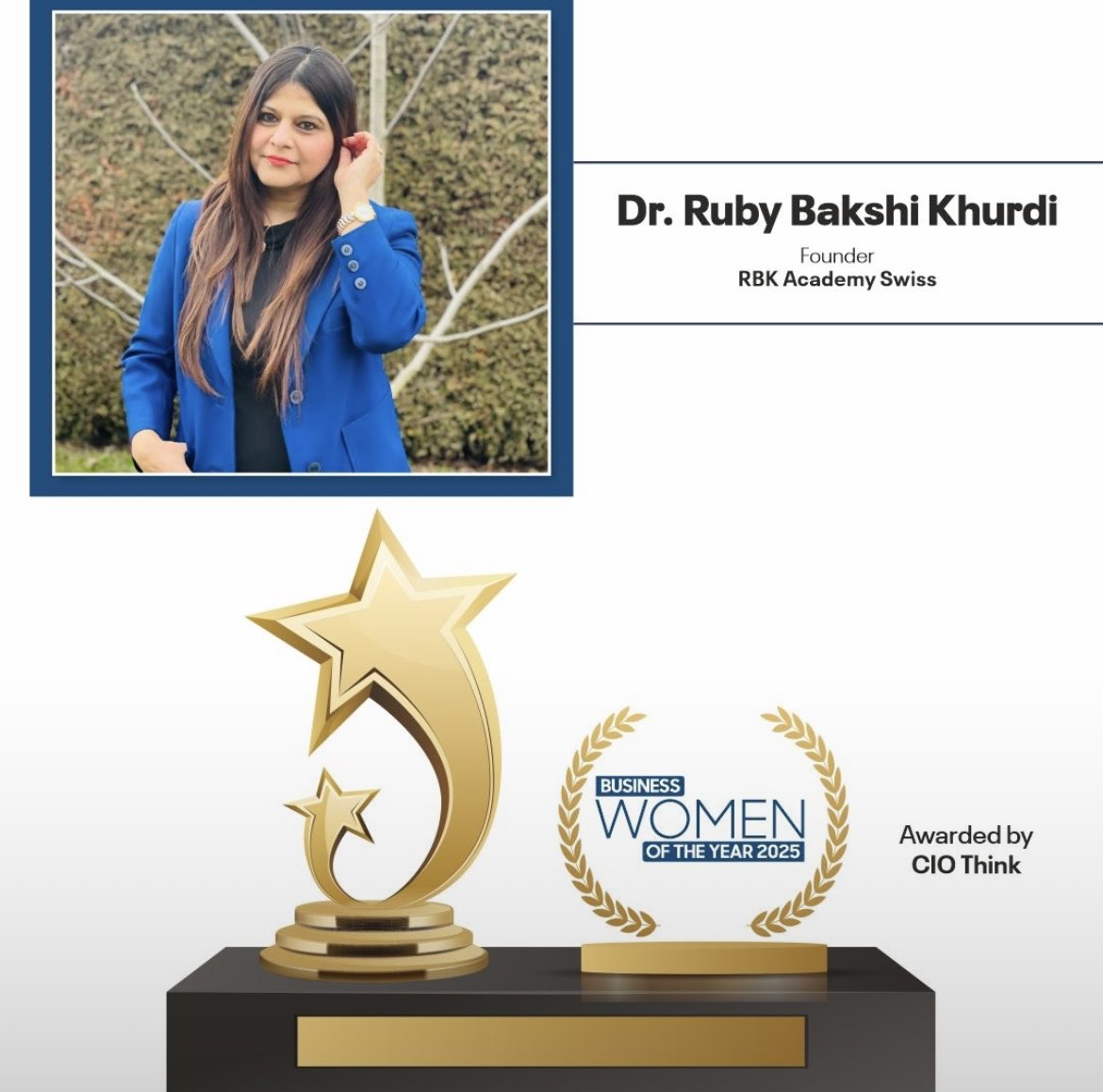 ruby_bakshi's tweet image. Humbled to be featured on the cover of CIOThink Magazine as Business Woman of the Year 2025 
This honor is a celebration of empathy &amp;amp; purposeful leadership that inspires growth beyond borders. 
👉 ciothink.com/dr-ruby-bakshi…

#CIOThinkMagazine #RubyBakshiKhurdi #WomenWhoInspire