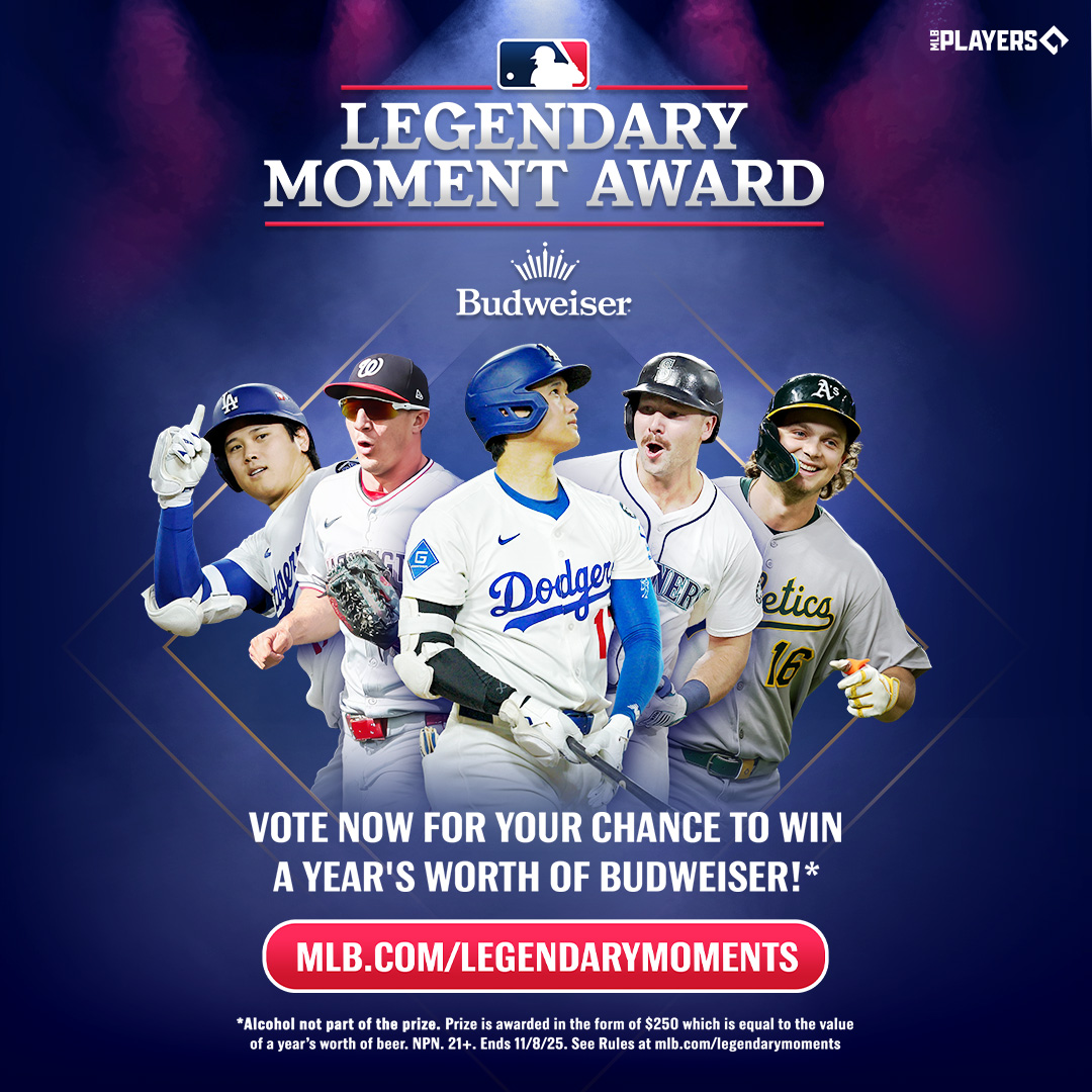 MLB's tweet photo. The 2025 season gave us some truly unforgettable moments. But which one stands above the rest?

Vote now for a chance to win a year’s worth of @BudweiserUSA!

Vote here: https://t.co/43G2m9u5Y4 https://t.co/UpEKqwIqVI