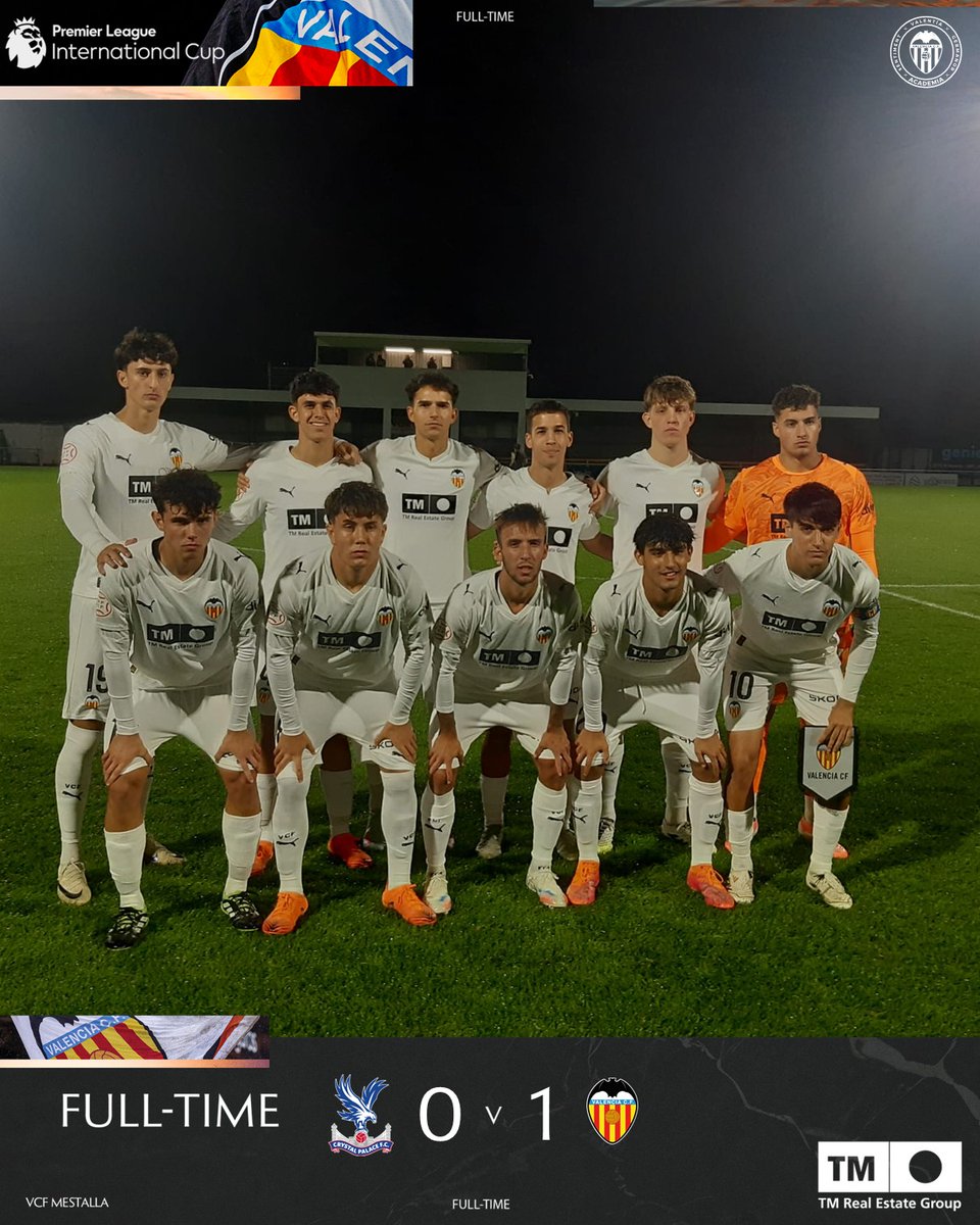 🔚 FINAL 

✅ Victoria del #VCFMestalla que se adelantó en la primer mitad ante el <a href="/CPFCAcademy/">Crystal Palace F.C. Academy</a> y supo sufrir en los minutos finales para dejar la portería a cero

⚽️ Rodrigo Gamón 

Segundo triunfo en la #PLInternationalCup

#CPFCVCFMestalla 🔵🦇