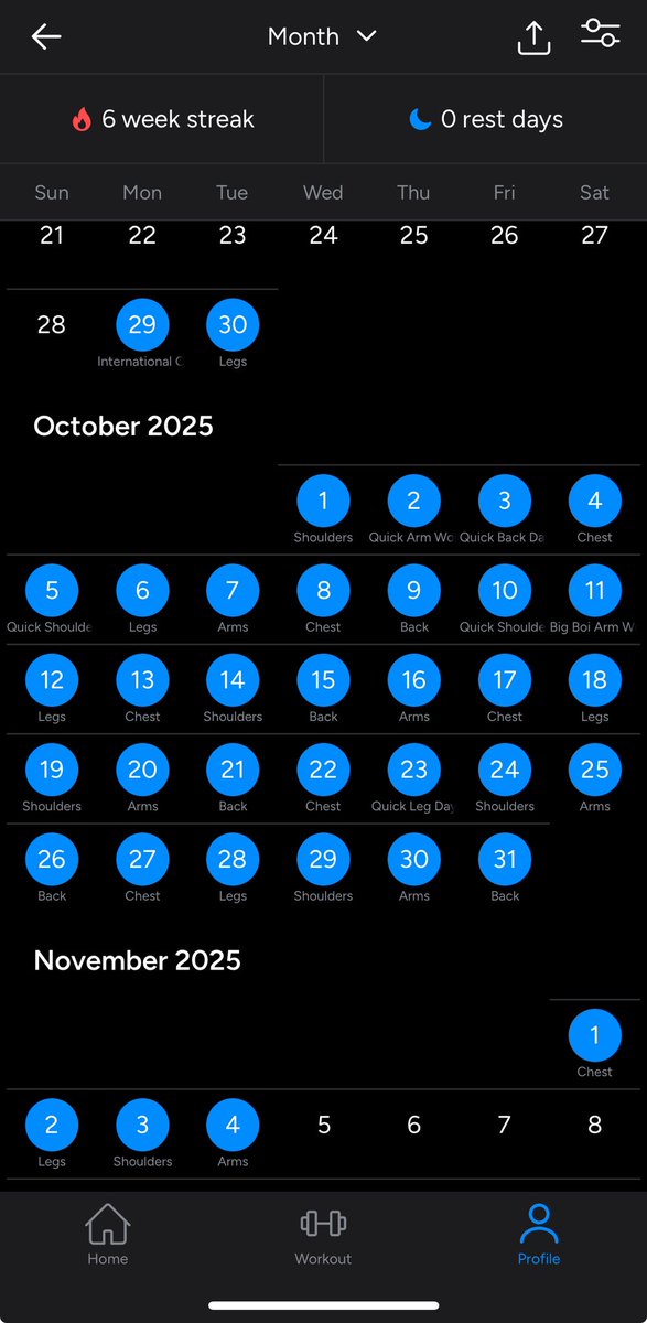 37 days straight on this app and I can’t get enough of it 💪 #hevy