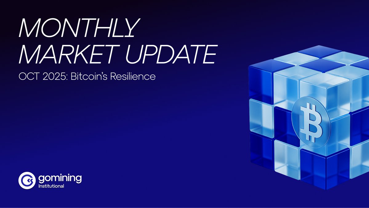 Bitcoin’s October told a story of resilience. As gold peaked and corrected, Bitcoin held key support, institutions doubled down, and miners pushed new records.

Is this the start of a rotation back to BTC?

📊 Read our full October Market Update ↓
gomining.com/blog/market-up…