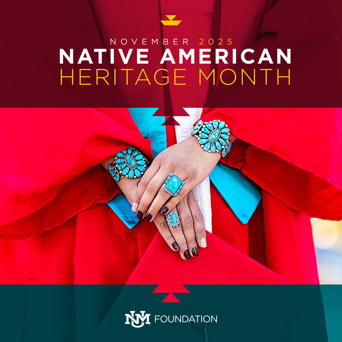 This month, we honor the Native American community whose culture and leadership shape #UNM.

Your gift to the Native American Scholarship Fund supports Indigenous students as they pursue education and create change for their communities.

🔗 Give today: unmfund.co/scholarship