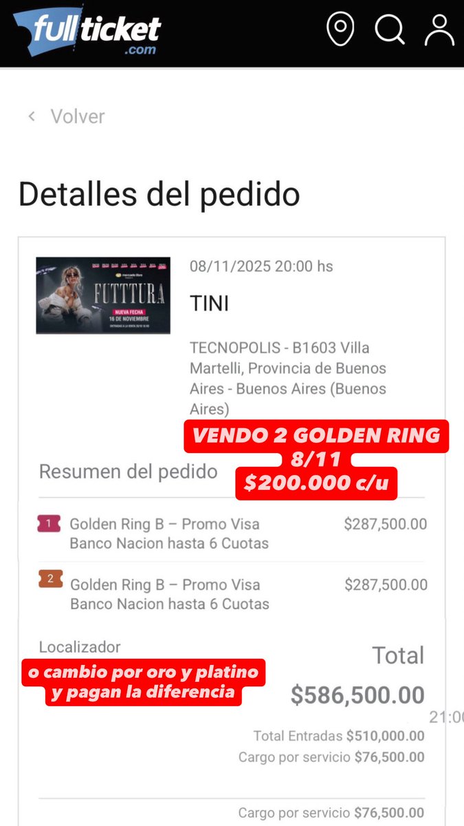 ledesfacu's tweet photo. @tininnews VENDO O CAMBIO GOLDEN RING, Hablen por privado y les paso contacto y confirmamos el cambio o la venta https://t.co/Nm6E88Hbqx