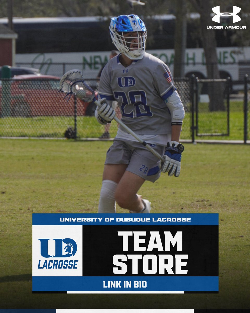 dubuqueMlax's tweet photo. The 2025-26 University of Dubuque Men’s Lacrosse team store is open! Make sure to grab your Spartan lacrosse gear before it closes on November 16th
#UDMLAX | #Spartans | #ODCTM https://t.co/Be55m9Atvx