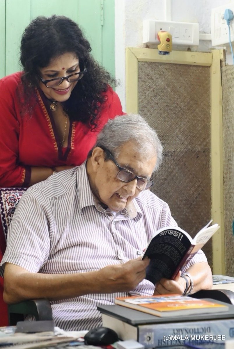 nandanadevsen's tweet image. Baba, among all the loves you taught me—for social justice, argumentation, mustard oil—my favorite is your love of adda!
Whether you’re with family or friends, colleagues or kids, chatting with you is one of life’s greatest joys.
To endless #birthday addas together…

Love you,
T