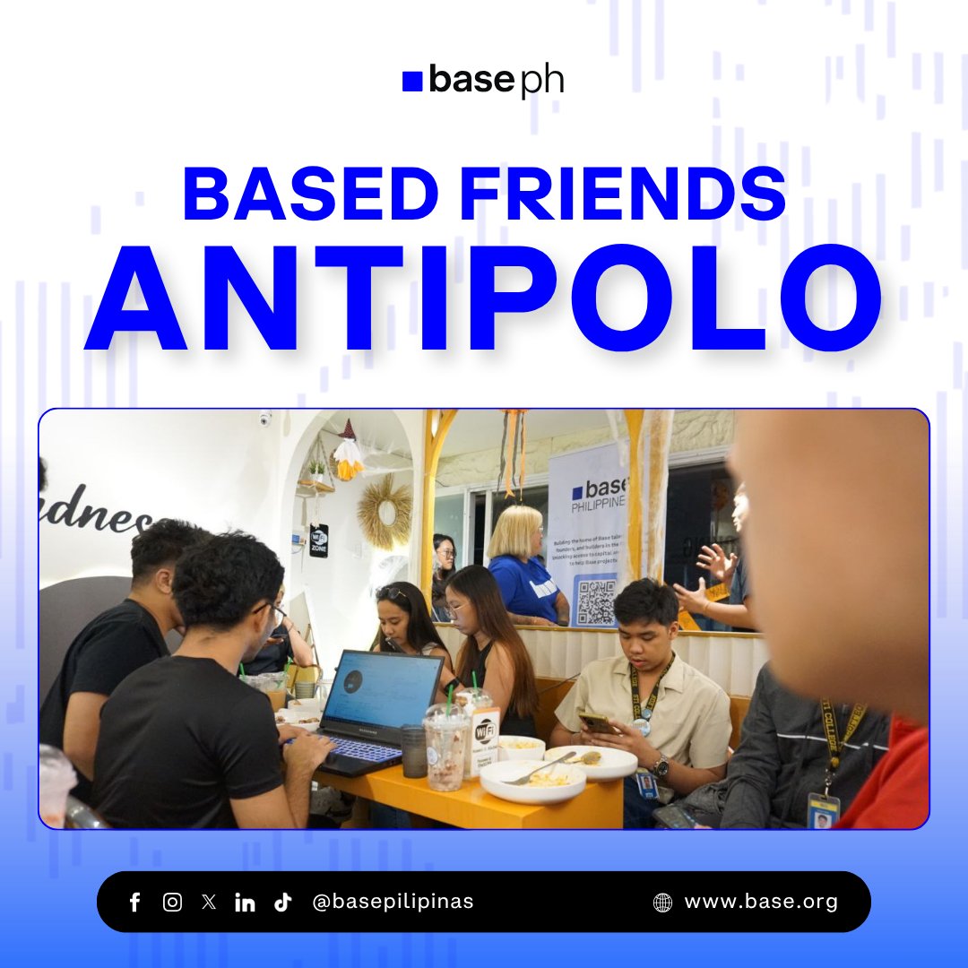 October 18, 2025 🟦 Based Friends Antipolo

Contributors met with developers and students to share what <a href="/base/">Base</a> is all about, how the ecosystem works, and simple ways to start getting involved. The conversations were open and curious, and people walked away with fresh ideas and new