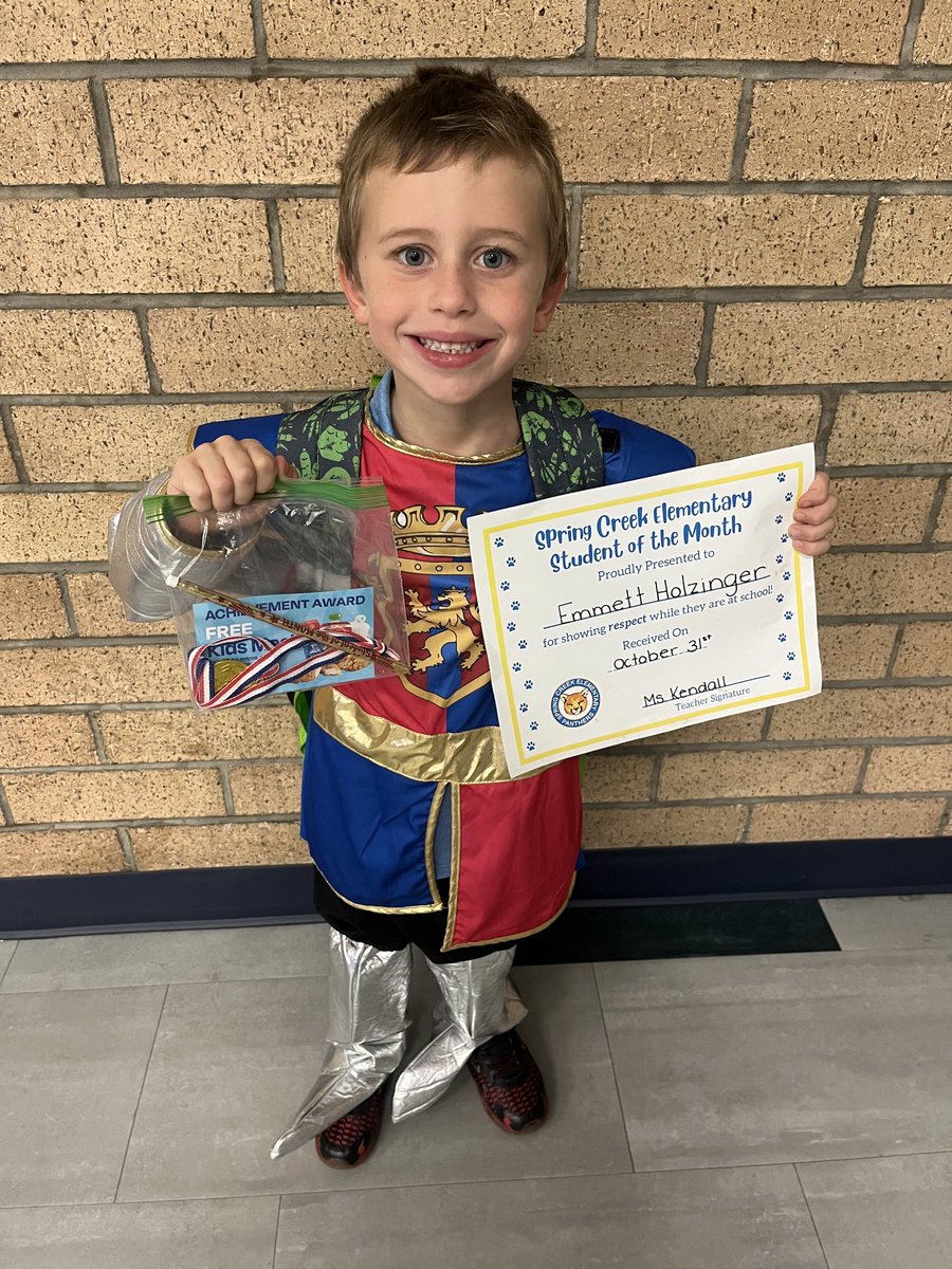 SpringCreekES's tweet image. As we head into a new month and a new character trait, it’s time to take a look back to last Friday’s Students of the Month! October’s focus was on “Respect!” These students led by example by demonstrating respect in their classrooms, to peers, and teachers! Way to go! 👏🏼🐾