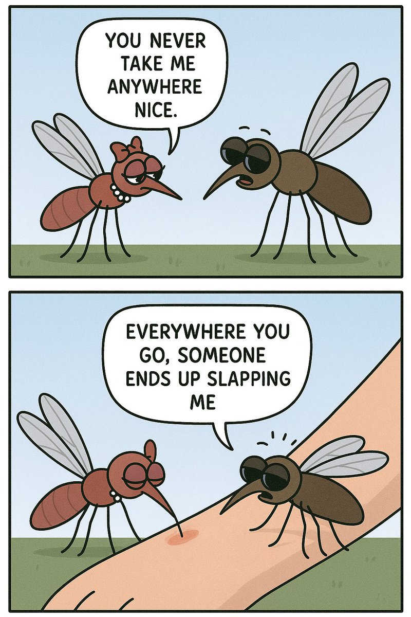 planetsurfer's tweet image. Only female mosquitoes bite humans…
and they still find something to complain about. 😅🩸
Read more (🦟👉) fumigate.org/mosquitoes

#ScienceHumor #FunnyComics #MosquitoSeason