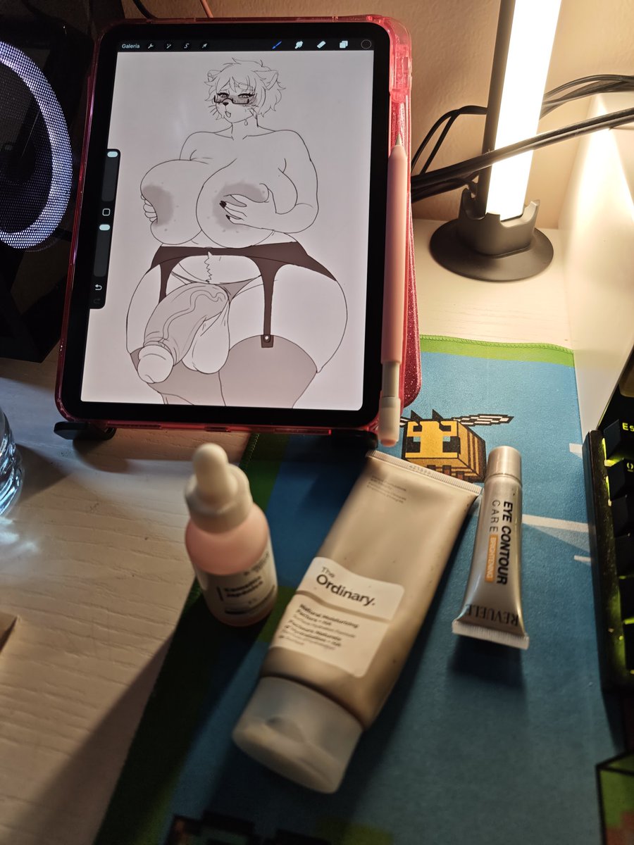 Does skin care and draws gay shit
