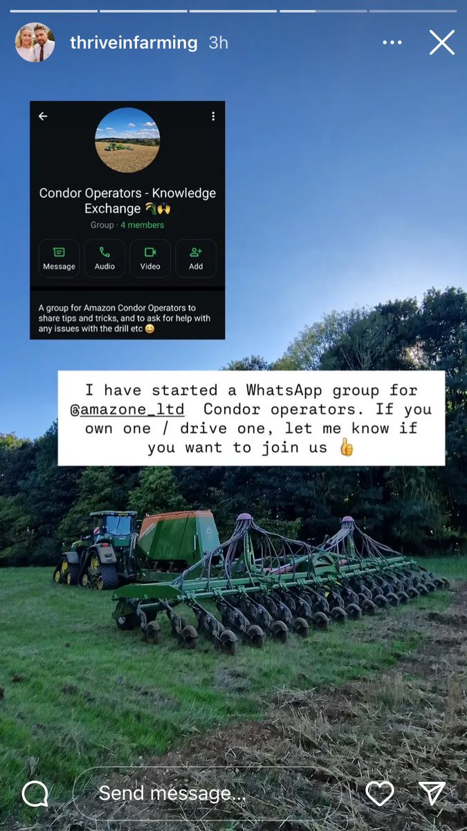 Calling all Amazone Condor owners and operators. 
We have set up a knowledge exchange group.
Let <a href="/bencm305/">Ben Martin</a> know if you want in! 
#Condor #AmazoneCondor 
🚜😎🚜