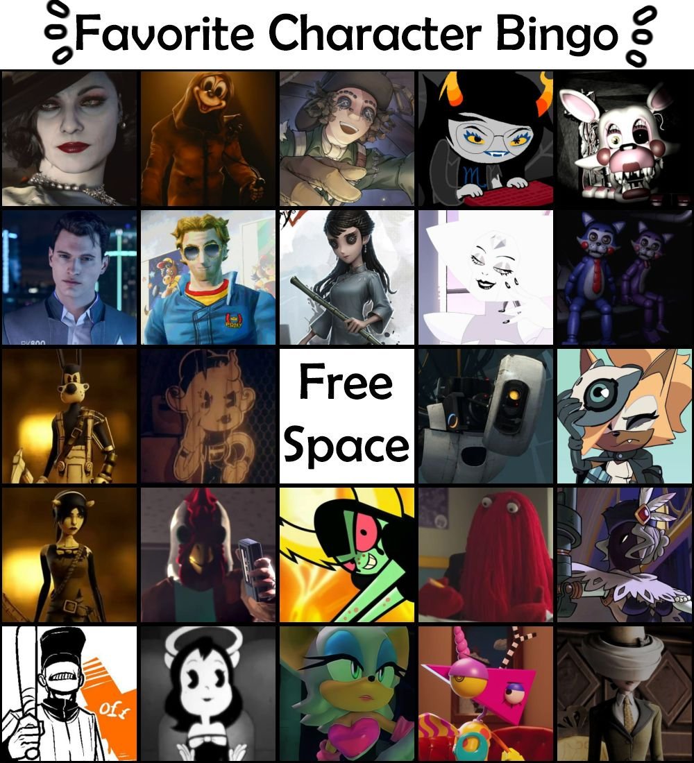 TheWerewolf414's tweet photo. My taste in characters is... kinda weird! Idk!

#FavoriteCharacterBingo https://t.co/BVkzXmfdn3