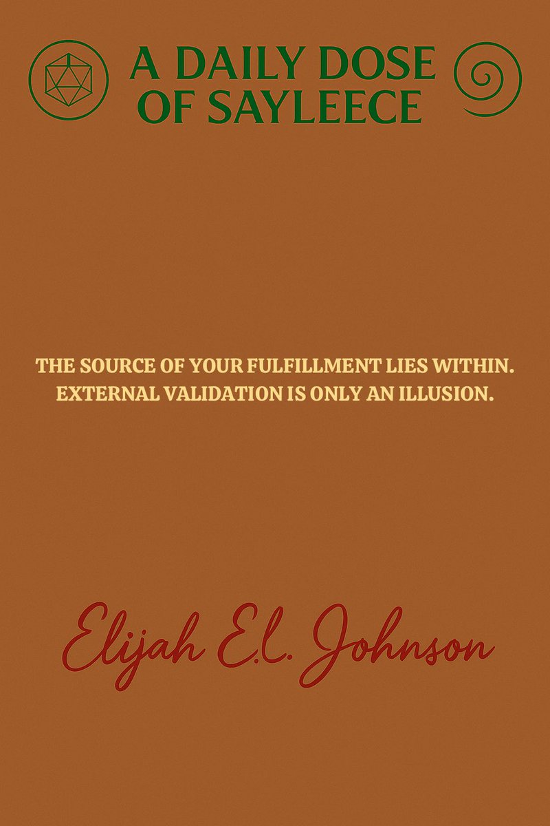 Chasing approval only leaves you empty.
The more you seek fulfillment outside, the further you drift from it.
The source of your fulfillment has always been within — the rest is illusion.

#Sayleece
#SnappKlann
#InnerFulfillment
#SelfMastery
#DivineAlignment
#InnerPeace