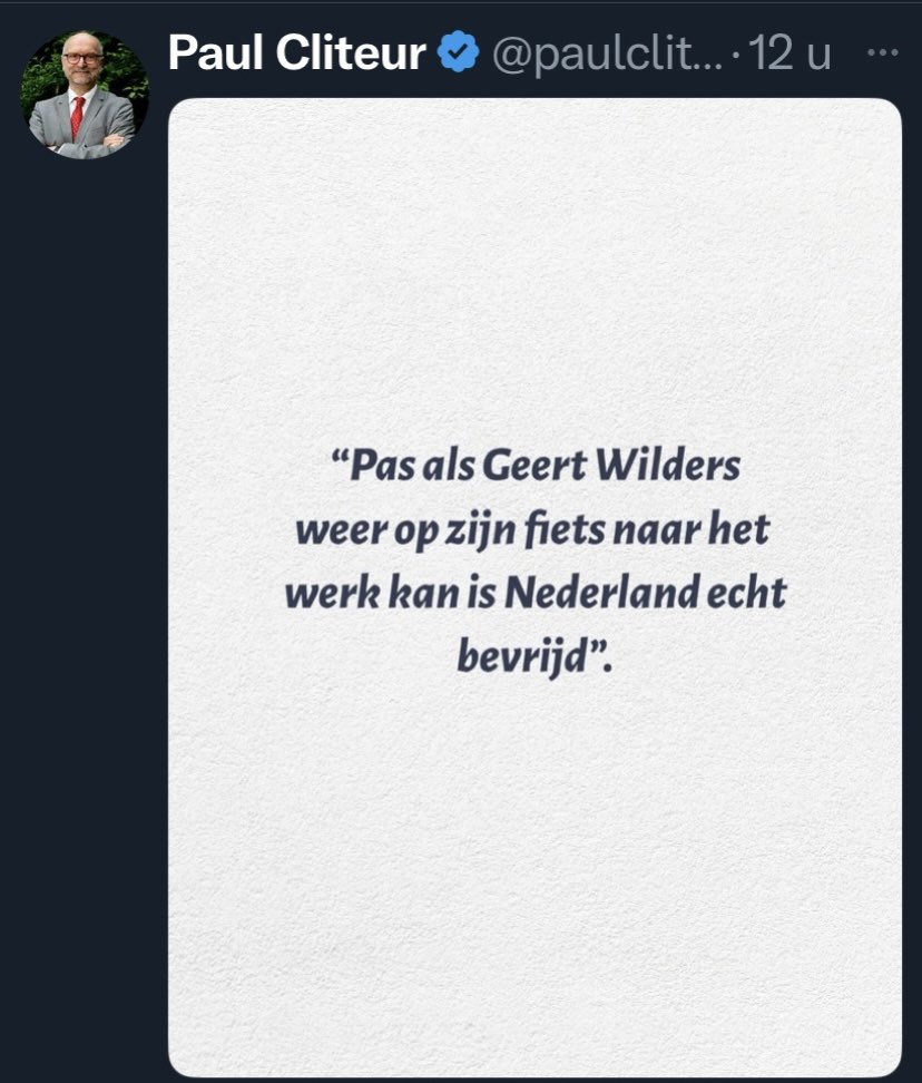 Dit is een metafoor. 

Wilders kán namelijk niet fietsen. 

Ja, met zijwieltjes: en we noemen die zijwieltjes; BBB en VVD.