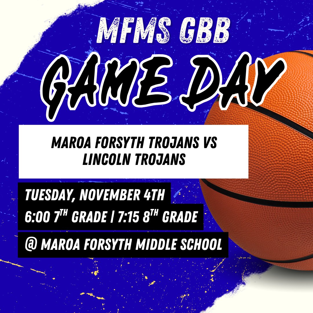 🏀GAME DAY🏀
🆚Lincoln
⌚6:00 pm (7th) | 7:15 (8th)
📍MFMS
▶Team 1 Sports: Hudl TV
🔗fan.hudl.com/usa/il/maroa/o…