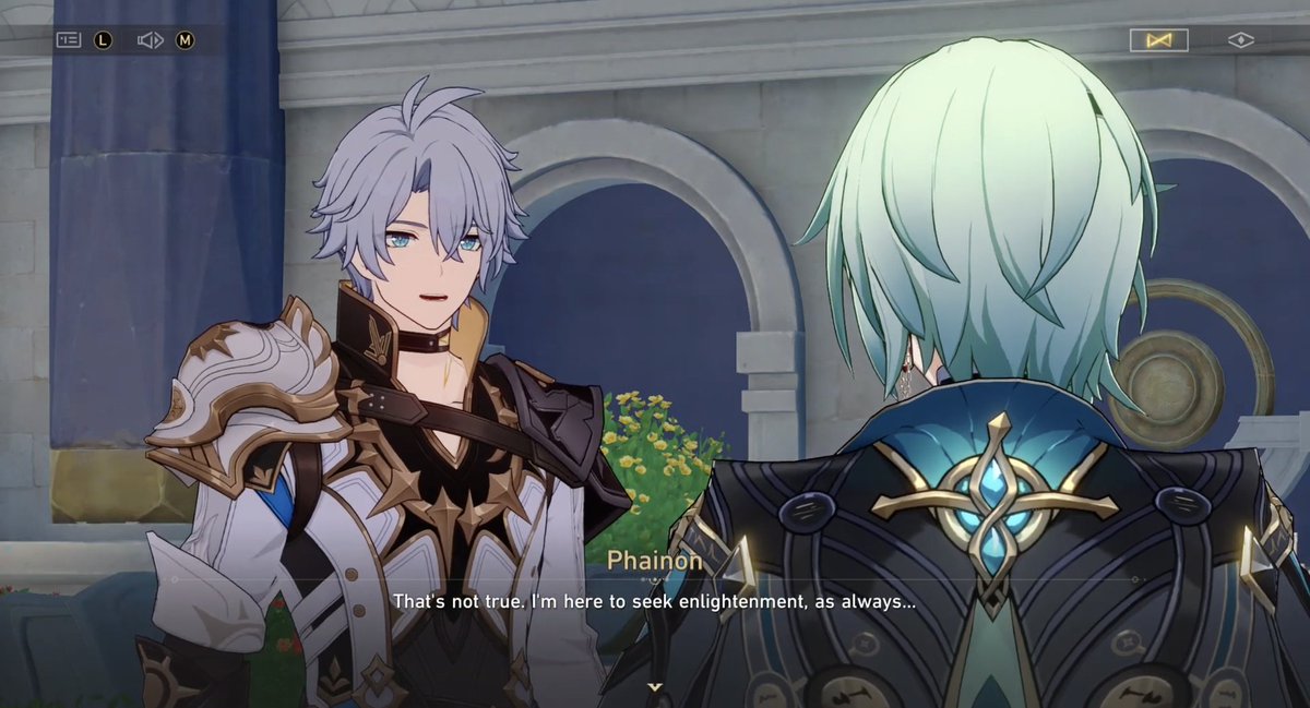 ⠀⠀
⠀I 𝘳𝘦𝘮𝘦𝘮𝘣𝘦𝘳 that glib tongue of 𝘺𝘰𝘶𝘳𝘴.

⠀I’m here to seek 𝘦𝘯𝘭𝘪𝘨𝘩𝘵𝘦𝘯𝘮𝘦𝘯𝘵, as always...
⠀⠀