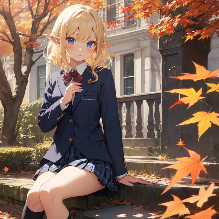 #Aiart　#AIイラスト

11月５日　水曜日となりました
皆さんおはようございます

制服姿のエルフさんのイラスト貼ってみます
マイペースの返信になります