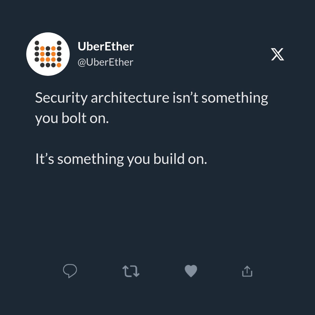 uberether's tweet image. A strong security posture doesn’t start with tools.
It starts with architecture.

Want to see what identity-first architecture looks like in action? Let’s talk: uberether.com

#SecurityArchitecture #ZeroTrust #Cybersecurity #IAM