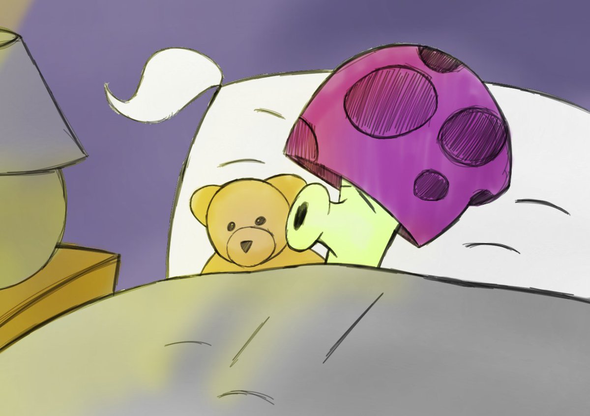 JaqlynDandy's tweet photo. Eepy Scaredy-Shroom #pvzfanart https://t.co/WyEcyWdupf