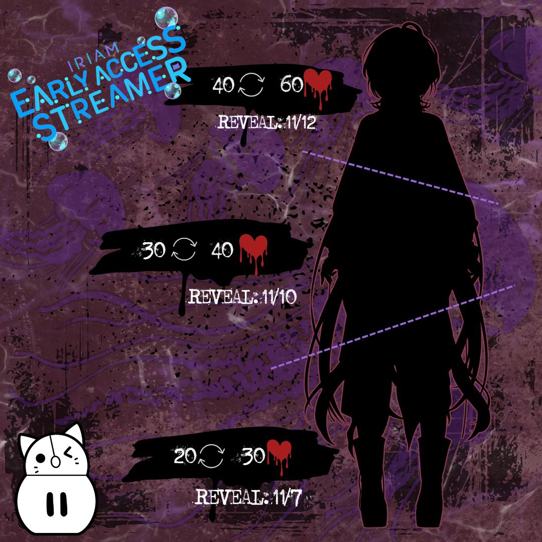 The sea is crashing into the stage, what will it bring forth? 🪼🪦

I can’t wait to meet you all, only your applause can reveal the layers on each of the dates! 🪼🪦

Got some predictions? I want to see them with the #NeaReality tag! 

#IRIAMEarlyAccess #IRIAM