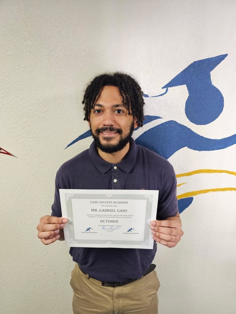 The votes are in and the LSA Student of the Month is Eternity! Her peers and staff voted for her b/c of her work ethic and drama-free, positive attitude.  It was a tie for the Staff Member of the Month with both Ms. Flynn and Mr. Gary being recognized for their kindness.